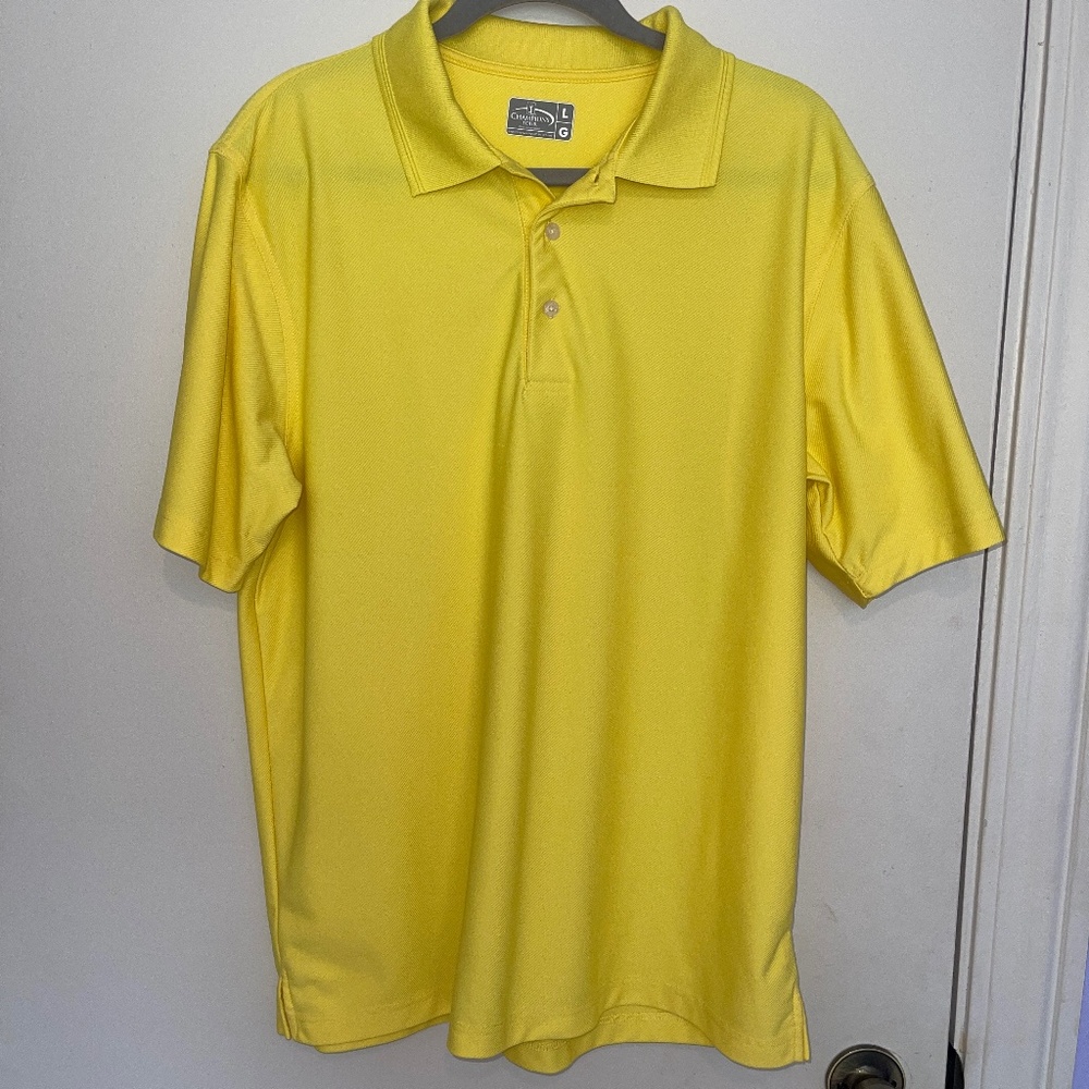Men’s Champions Tour Yellow Solid Golf Shirt / Polo